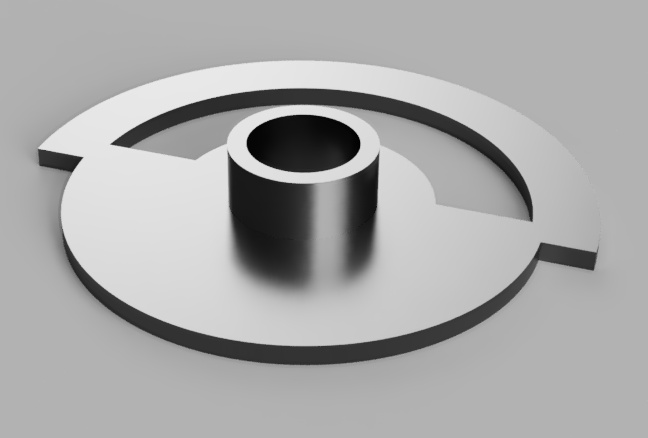 Motor pozíció szenzorhoz tartozó jeladó tárcsa látványterve.